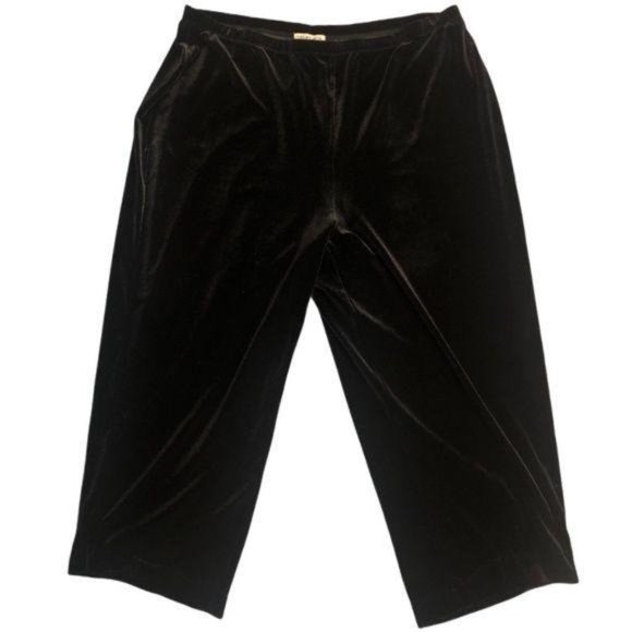 Notations Pants - Notations Velvet Velour Legging Pants Black Sz 3X